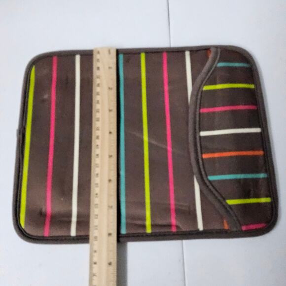 Studio C Tablet Sleeve 8.5x10.5 Brown stripped Neoprene - Picture 6 of 8